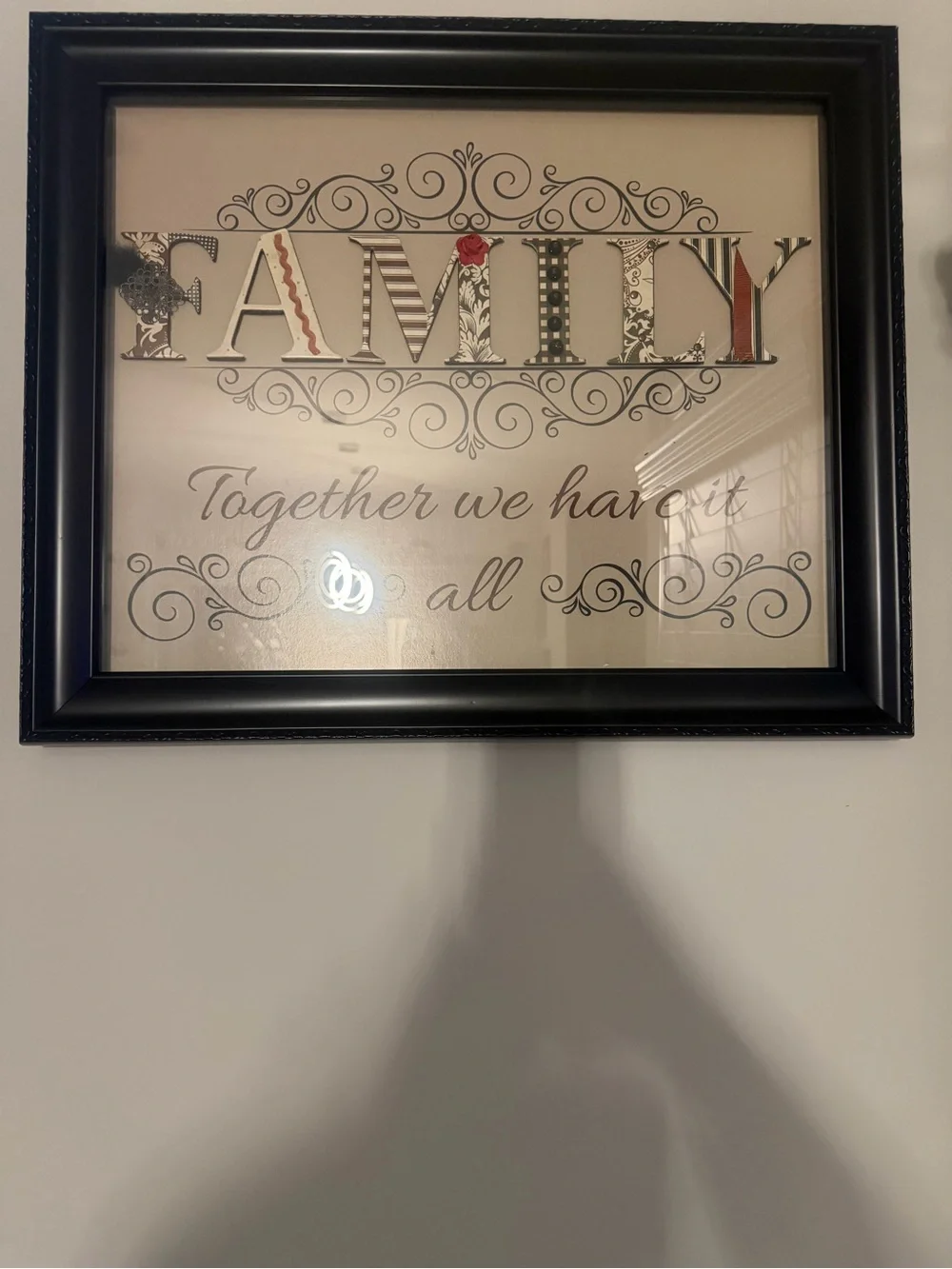 Family Wall Art Framed Print in Black